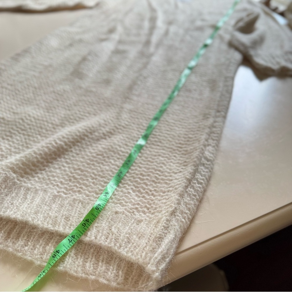 Zara Cream Long Sleeve Knit alpaca blend Dress - Picture 9 of 9